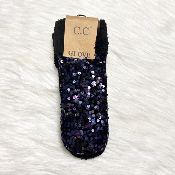 C.C Mittens Color Sequin Sparkly for Adults, Winter Mittens, Winter Gloves - Picture 7 of 10